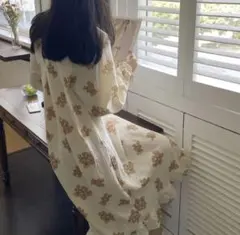 くま ルームウェア 部屋着 パジャマ ワンピース ジェラピケ futafuta風