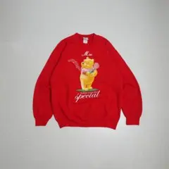 90s- ディズニー くまのプーさん 長袖スウェット 毎日が特別 プリント