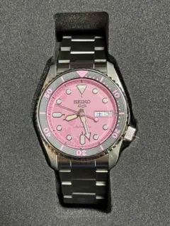 SEIKO 5スポーツ ピンクパンサー SBSA321 自動巻き時計 未使用品