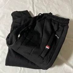 5XL 男女兼用 ジョガーパンツ スウェット 黒 裏起毛 ゴム 裏ボア 極暖