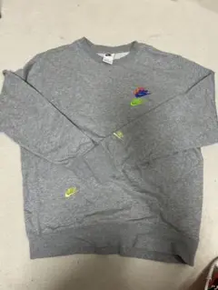 最終値下げ‼️Nike 多色刺繍ロゴ グレー スウェット トレーナー