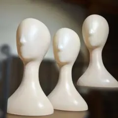 KIND CUBE ヘッドトルソー男女共用 強化プラスチック3体セット　ベージュ