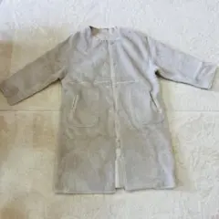 ボア 白 ロングコート ザラ ZARA リバーシブル 大きいサイズ L スエード