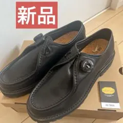 pg pray ground knock モカシン 42 PG × Steven Alan＞ KNOCK BLACK LEATHER/シューズ（モカシン