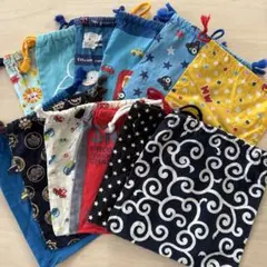 布製給食袋セット 多色デザイン