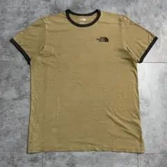 THE NORTH FACE リンガーTシャツ ベージュ バックプリント