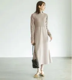 最終価格　Noble ノーブル　カラーブロックニットワンピース