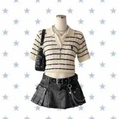 Y2K★U.S. POLO ASSN ニットポロシャツ ブロケットコアのサムネイル