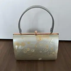 花柄 ゴールド留袖·訪問着 和装用バッグ