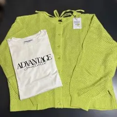 限定価格❤️RODEO CROWNS 透かし編みカーディガン ＆長袖Tシャツセット