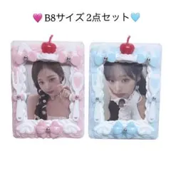 1111.12♡ ホイップデコ　2点セット　薄ピンク　水色　ねこ耳スプーン　B8