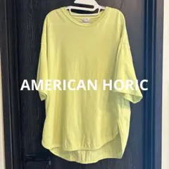 【AMERICAN HORIC】半袖T ネオンイエロー　Lのサムネイル