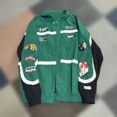 VISION STREET WEARレーシングジャケットダックナイロン グリーン