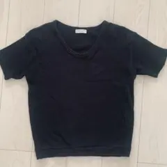 BEAUTY&YOUTH ブラック Vネック Tシャツ