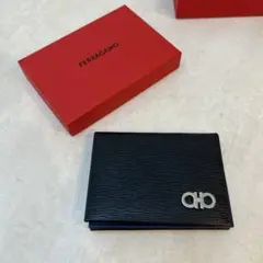 フェラガモ 名刺入れ Ferragamo メンズ ダブルガンチーニ レザー
