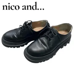 niko and... 厚底レースアップシューズ ニコアンド M 美品　ブラックのサムネイル
