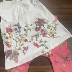 ♡next♡鳥花刺繍フリルセットアップ　ZARA H&M GAP バースデイ