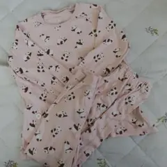 コンビミニ 140cm パンダ柄ピンクパジャマ