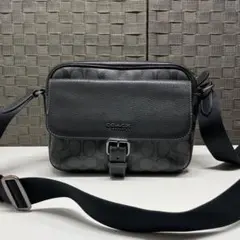 よ*ー様 COACH ブラック レザー ショルダーバッグ