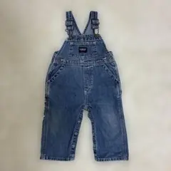 【美品】OshKosh B'gosh オシュコシュ　デニム オーバーオール 80