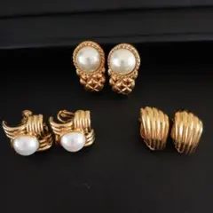 AGATHA VENDOME SWANK ヴィンテージイヤリング 3点セットのサムネイル