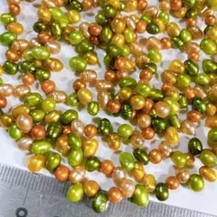 まとめ売り＊淡水真珠＊マルチカラーパール＊クレオパトラ3本セットa68