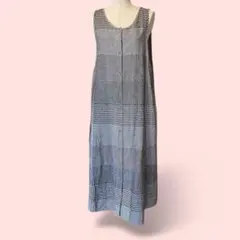 美品　サマンサモスモス　ロングワンピース　ノースリーブ　リネン混　大きめ
