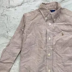 ラルフローレン　BDシャツ　キッズ　90　ブラウン　ワンポイントロゴ