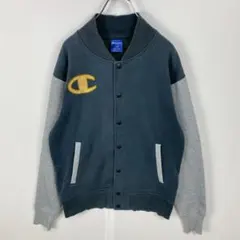 訳有 Champion チャンピオン スウェットスタジャン バーシティジャケット
