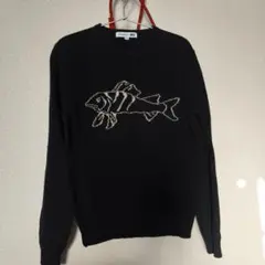 JW ANDERSON 魚刺繍セーター 黒のサムネイル