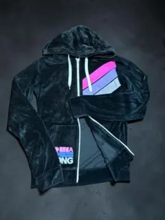 00s Billabong ベロア ジップパーカー ブラック Y2K ギャル