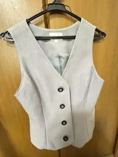 rienda グレー Vネック ベスト