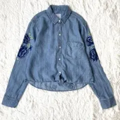 新品 Rails レイルズ デニムシャツ 花刺繍 XS