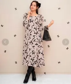 リボンフロッキーワンピース