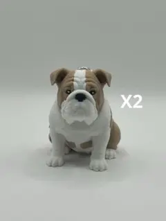 ブルドッグ キーホルダー 3Dプリント 2個セット