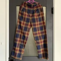 チェック柄カジュアルパンツ