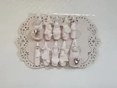 ♡ネイルチップ 地雷 量産型 フレンチガーリー ♡