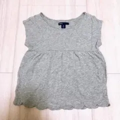 Gap Kids トップス　半袖　Tシャツ スカラップ　グレー　110