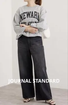 JOURNAL STANDARD 12.5ozルーズデニムパンツ　blackのサムネイル