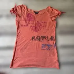 ARMANI EXCHANGE 半袖カットソー オレンジ S