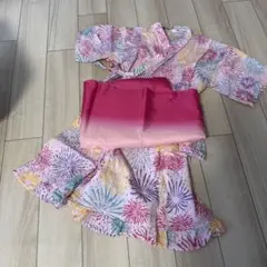 花火模様 浴衣セット