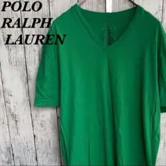 【USED】POLO RALPH LAUREN Tシャツ グリーン　M 刺繍