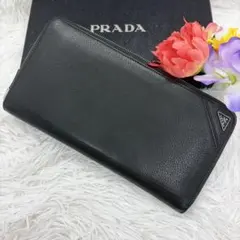 【新品未使用】PRADA プラダ ヴィンテージ オーガナイザー 長財布 ブラック プラダ ジッピーオーガナイザー ロケット 黒 2ML188 メンズ レディース
