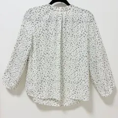 ロペピクニック スタンドカラー2wayブラウス フリル ホワイト グレージュ