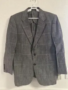 Burberry バーバリー グレー チェック柄 ビジネスジャケット