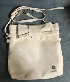 しまむら　青木美沙子　NINA'S ショルダーバッグ アイボリー リボンのサムネイル