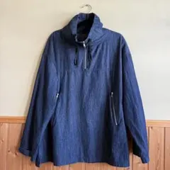 【アンティカ】【デニム】ハーフジップトップス オーバーサイズジャケット