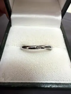結婚指輪】Pt999 ダイヤモンドリング 私的刻印あり - メルカリ