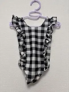 ベビー水着 フリル付き チェック柄 95cm以下用