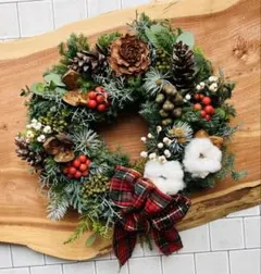 【大人かわいい】　フレッシュ　クリスマスリース　30cm